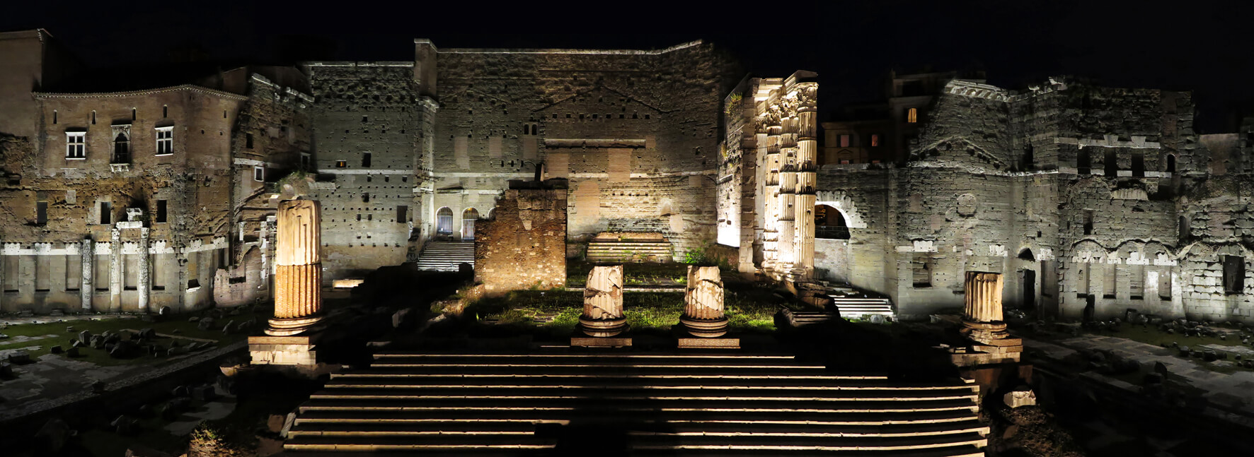 Illuminazione del foro romano e dei fori imperiali