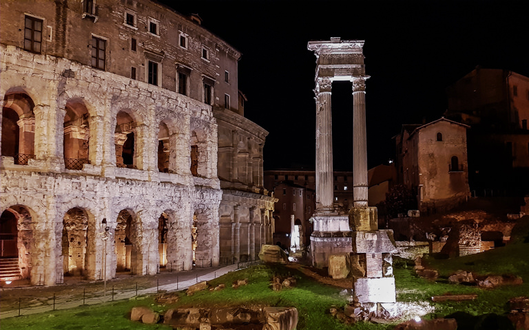 Il ruolo di Acea per l'illuminazione del Teatro Marcello di Roma