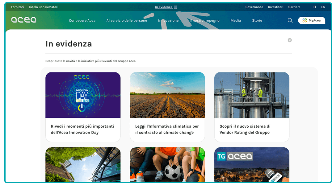 Funzionalità "In evidenza"