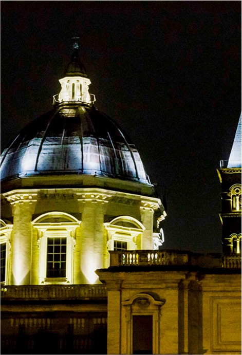 Basilica Papale di Santa Maria Maggiore illuminata di sera