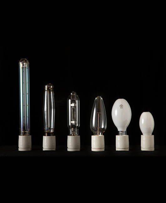 A series of light bulbs showing their evolution over time