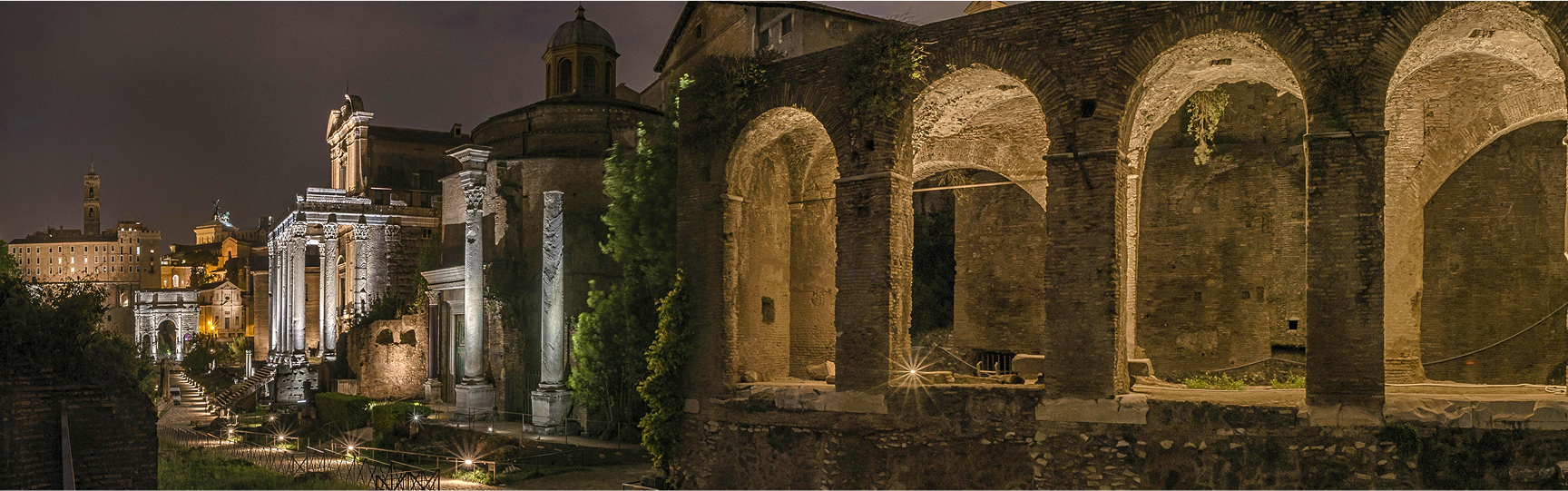Fori imperiali illuminati dal Gruppo Acea