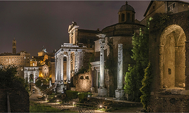 Fori imperiali illuminati dal Gruppo Acea