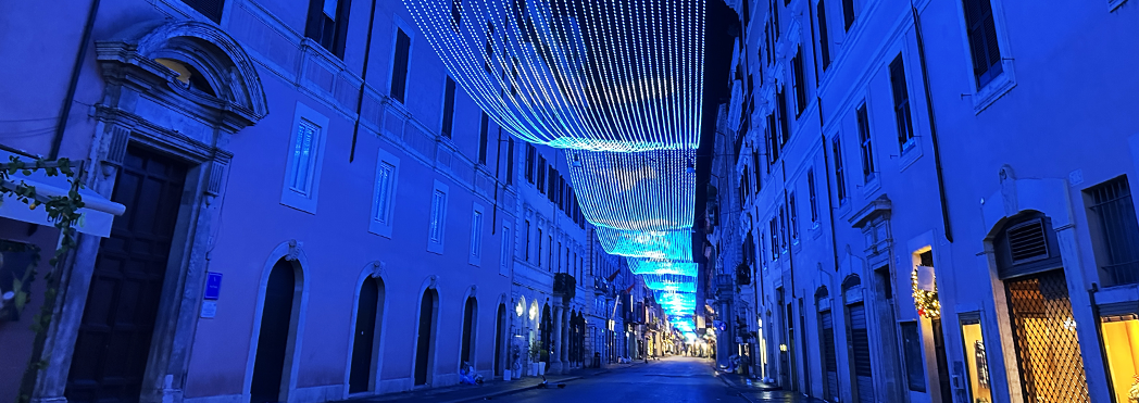 Acea Christmas lights on via del Corso
