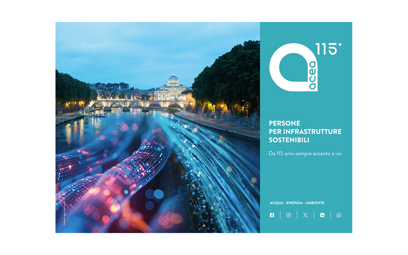 Poster of the campaign People for sustainable infrastructure 115 years by your side