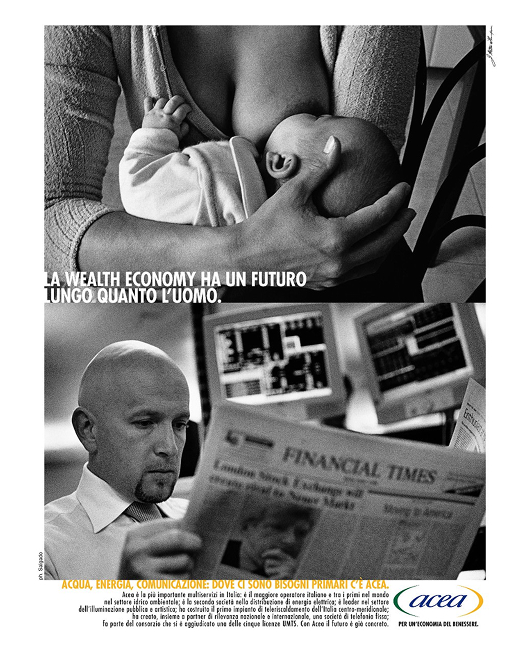 Poster of the campaign Acea. For an economy of wellbeing