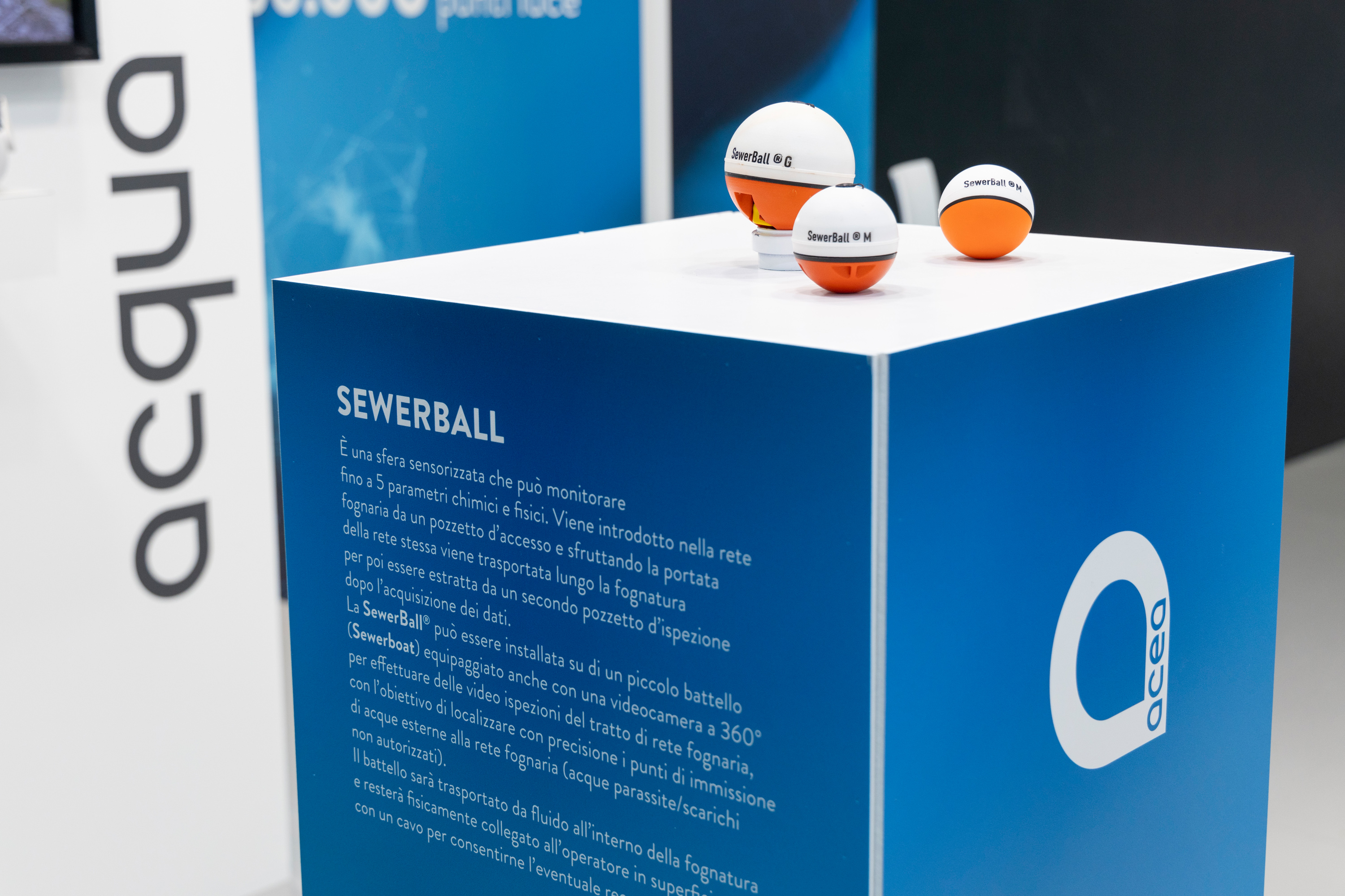 Close-up of the Acea Sewerballs