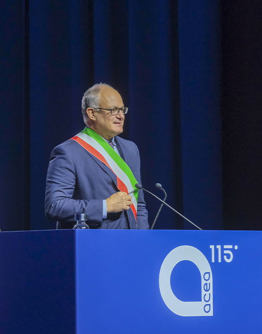 Roberto Gualtieri, Mayor of Rome, participates in the event celebrating 115 years of Rome