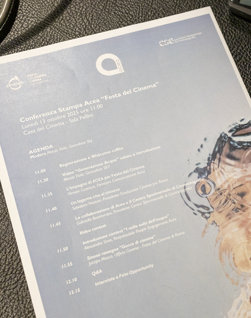 Agenda della Conferenza Stampa Acea "Festa del Cinema"