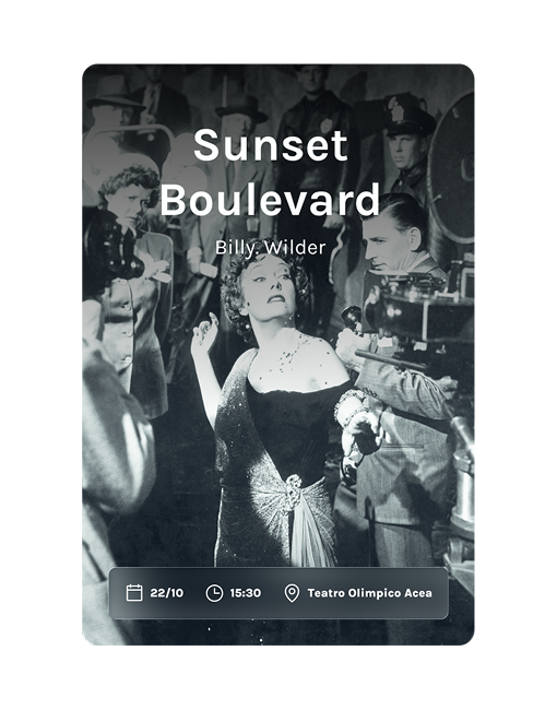 Un frame del film Sunset Boulevard di Billy Wilder