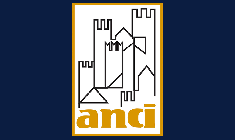 Anci assembly logo composed of a stylised castle and the anci writing