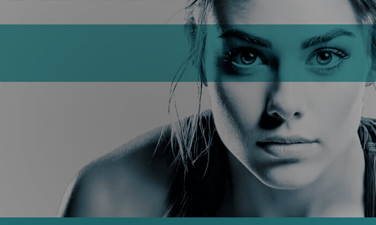 Acea Run Rome the Marathon, cover of the event with the close-up of the face of a girl in sportswear