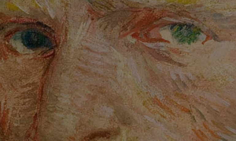 Portion of the famous painting of Van Gogh's portrait