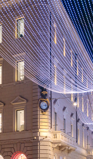 Tappeto luminoso, parte delle luminarie di Natale 2025 di Acea