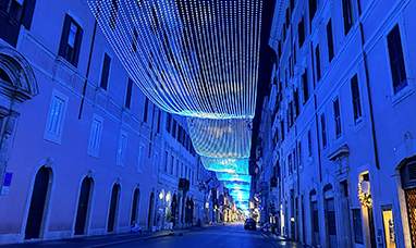 Luminaria di Natale a forma di logo acea