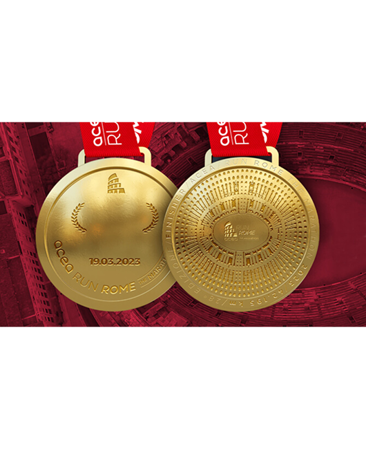 Front and back sides of the 2023 edition medal