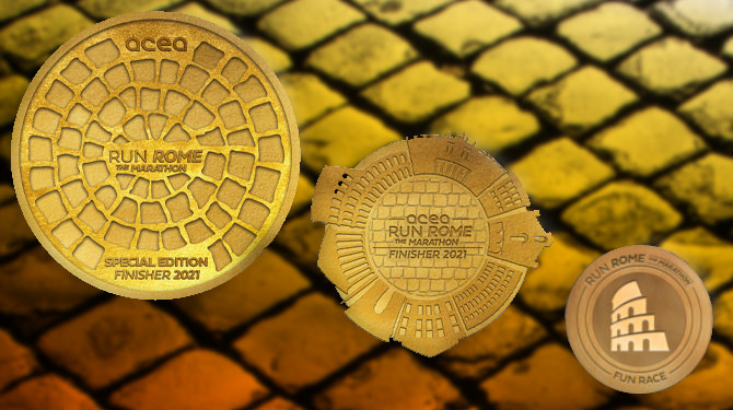 Front and back sides of the 2021 edition medal