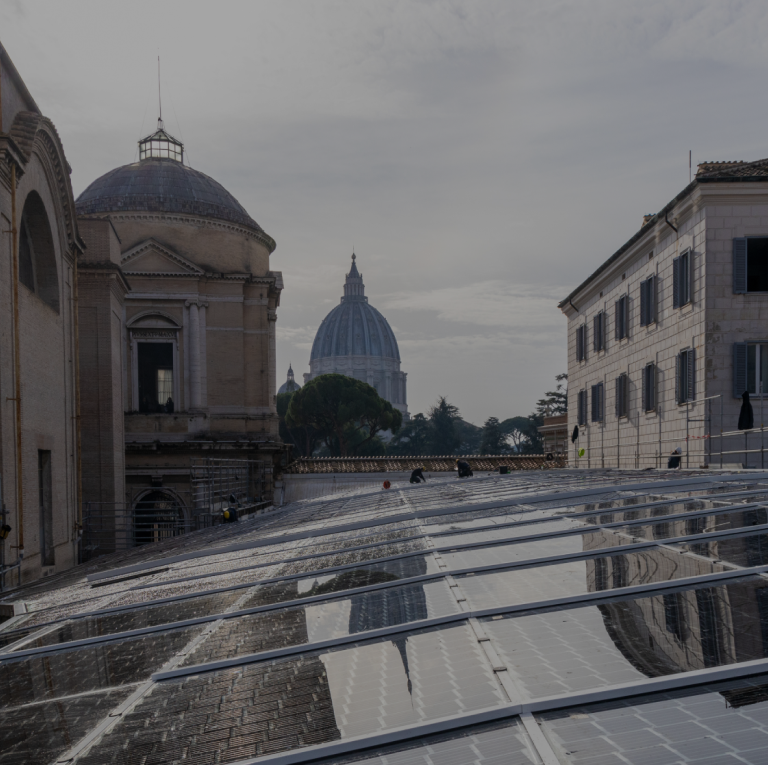 Pannelli fotovoltaici del progetto fotovoltaico per i musei vaticani